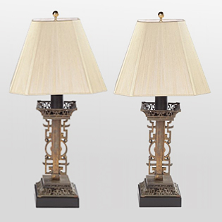 Pair of Lamps  “Ming Modern”